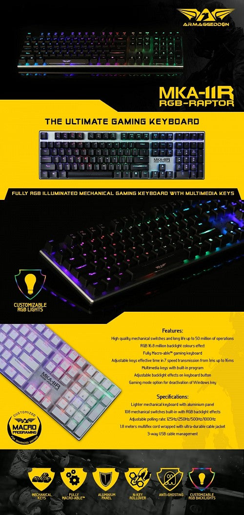 Armaggeddon MKA-11R ProGaming Mechanical Keyboard