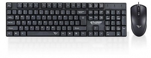 Alcatroz XPLORER C3500 Wired Keyboard & Mouse Silent Black