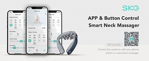 SKG Neck Massager Pulse-Heat-APP-Multiple Heads G7 Pro-Fold