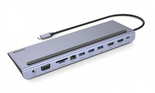 Unitek USB-C Hub USB3.0 PD/2xHDMI/RJ45/SD/VGA/Audio D1022B