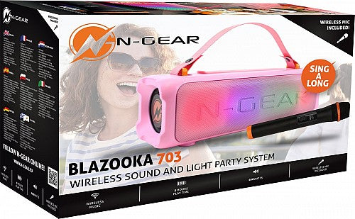 N-Gear LETS GO PARTY BLAZOOKA 703 Portable Speaker Pink