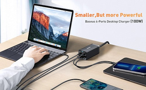 Baseus Charger Desktop 100W 2C+2U EU Black