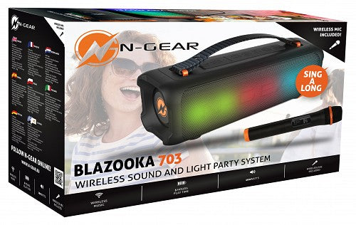 N-Gear LETS GO PARTY BLAZOOKA 703 Portable Speaker Black