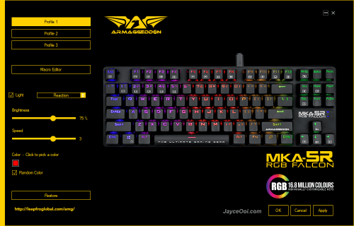 Armaggeddon MKA-5R ProGaming Mechanical TLK Keyboard