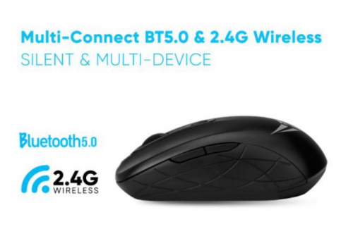 Alcatroz Airmouse Duo 7X Wireless/BT Mouse Black