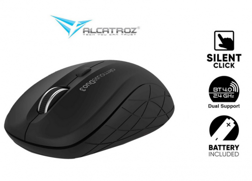 Alcatroz Airmouse Duo 7X Wireless/BT Mouse Black