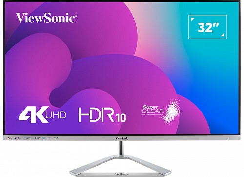 Viewsonic 32'' 4K Entertainment Monitor VA Frameless Silver VX3276-4K-mhd