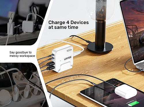 Unitek Charge Desktop 100W 4in1 GaN Charger White P1229AWH