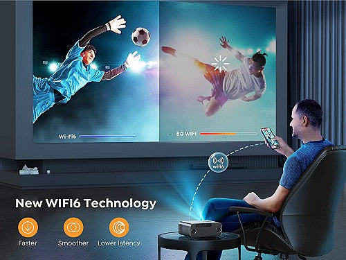 Yaber V9 Full HD LED Projector WiFi6/BT 500 Ansi