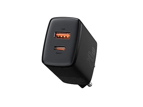 Baseus Charger Wall 20W USB-C/USB-A EU Black