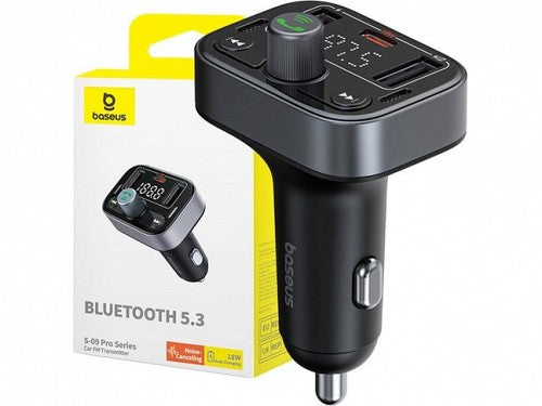 Baseus Car FM Transmitter-Charger USB/BT/SD 18W S09