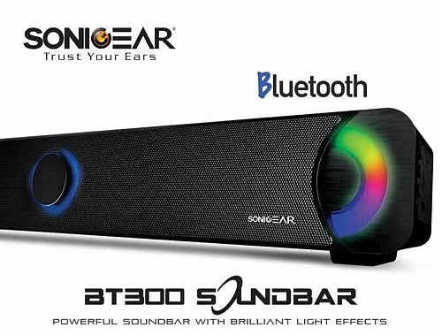 SonicGear BT300 Bluetooth Soundbar with USB/FM/SD LED Effect