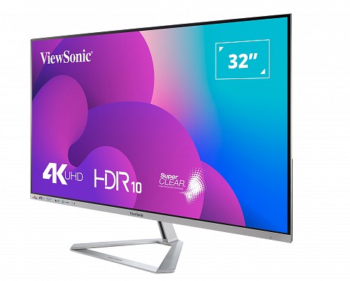 Viewsonic 32'' 4K Entertainment Monitor VA Frameless Silver VX3276-4K-mhd