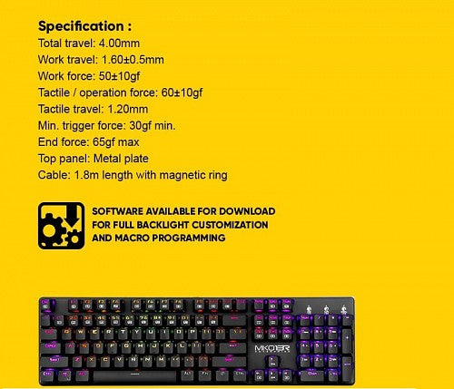 Armaggeddon MKO-13R ProGaming Optical Mechanical Keyboard