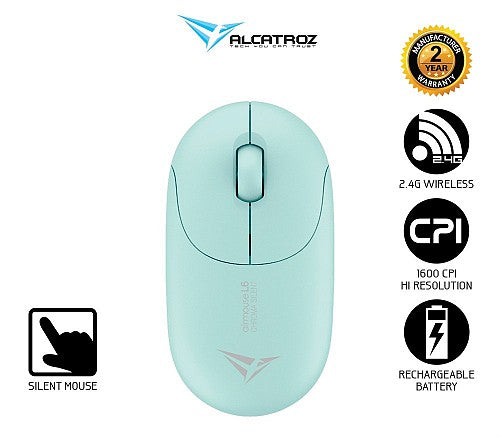 Alcatroz Airmouse L6 Chroma Rechargeable Wireless Mouse Mint