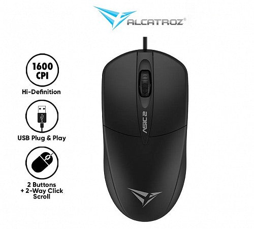 Alcatroz ASIC 2 Wired Mouse Black Box