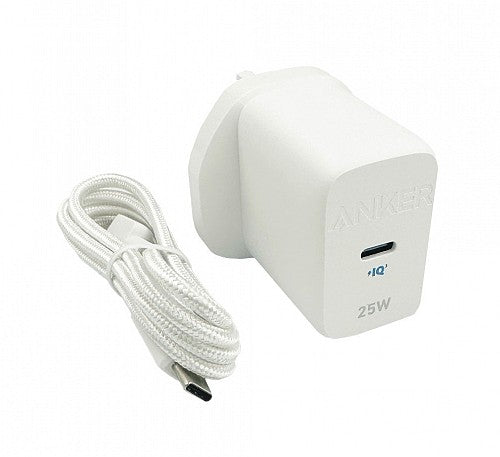 Anker Mobile Charger Wall 25W USB-C 312 & Cable White