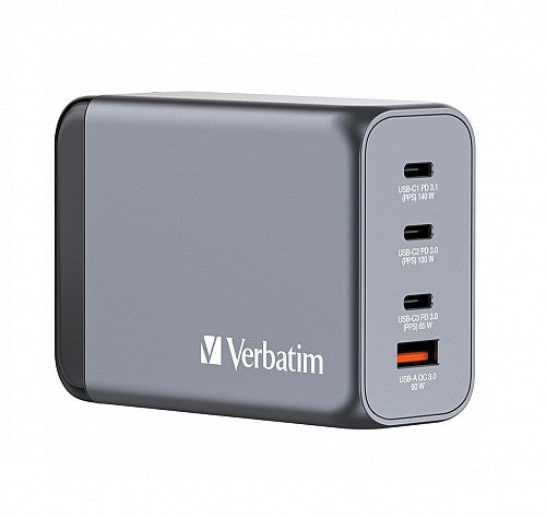 Verbatim GaN Charger 4 Port 240W USB A/C (EU/UK/US) GNC-240