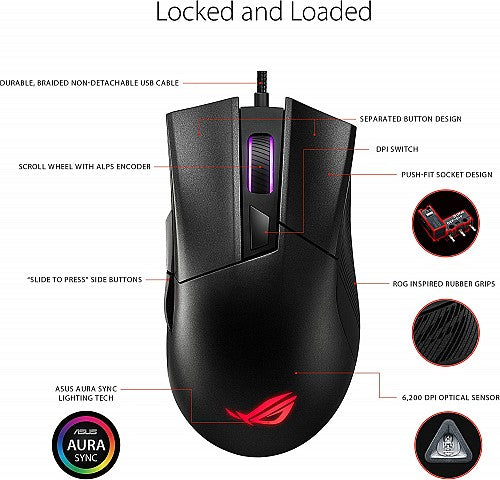 ASUS ROG Gladius II CORE Gaming Mouse