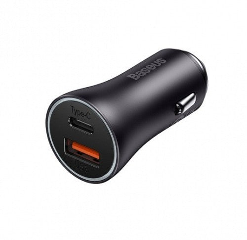 Baseus Car Charger U+C 60W Golden Contactor Max Dark Gray