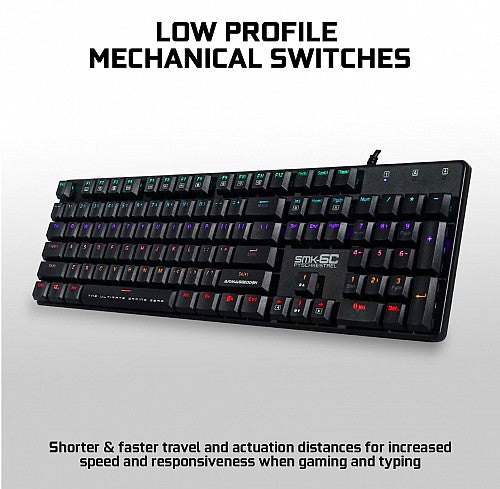 Armaggeddon SMK-6C PSYCHKESTREL Low Profile Blue Switch Mechanical Keyboard