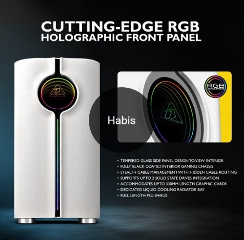 Armaggeddon TRON HOLO 3 Micro ATX Gaming Case White