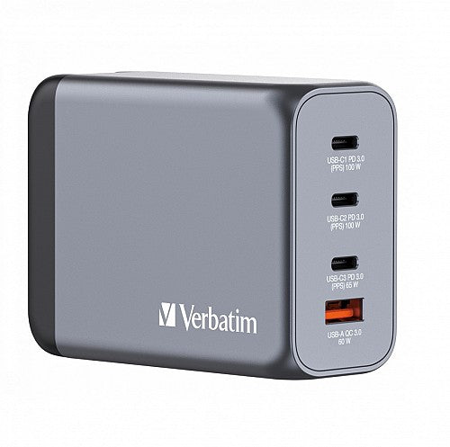 Verbatim GaN Charger 4 Port 200W USB A/C (EU/UK/US) GNC-200