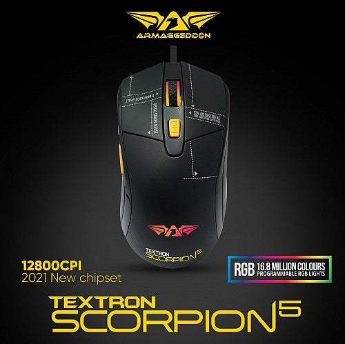 Armaggeddon Scorpion 5 Pro-Gaming Mouse with Free Mousepad