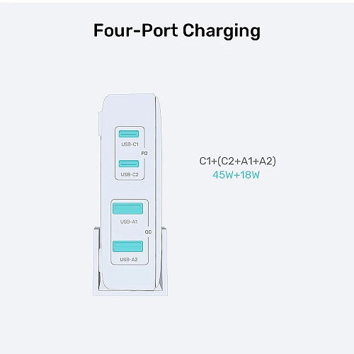 Unitek Charge Desktop 70W 4in1 GaN Charger White P1228AWH