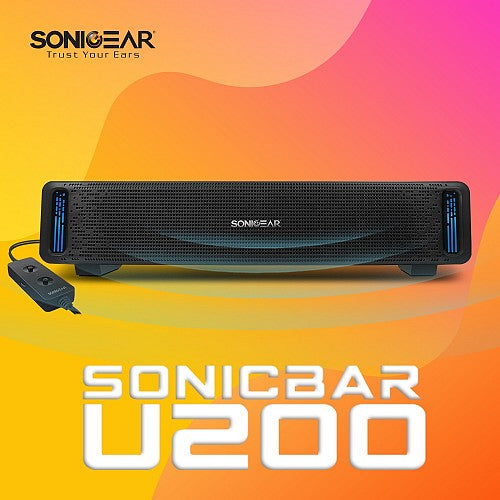 SonicGear SONICBAR U200 USB RGB Soundbar Black