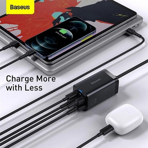 Baseus Charger Desktop 65W 2C+2U EU+100W USB-C Cable Black