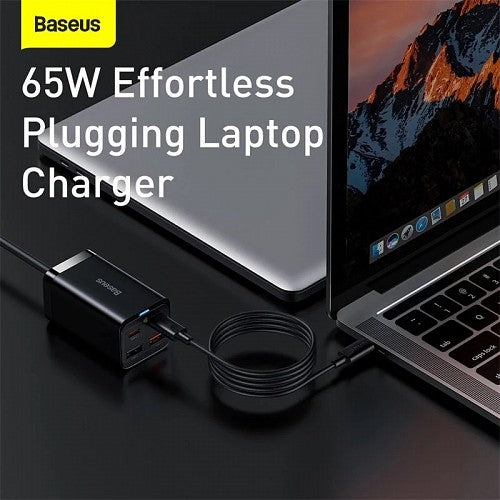 Baseus Charger Desktop 65W 2C+2U EU+100W USB-C Cable Black