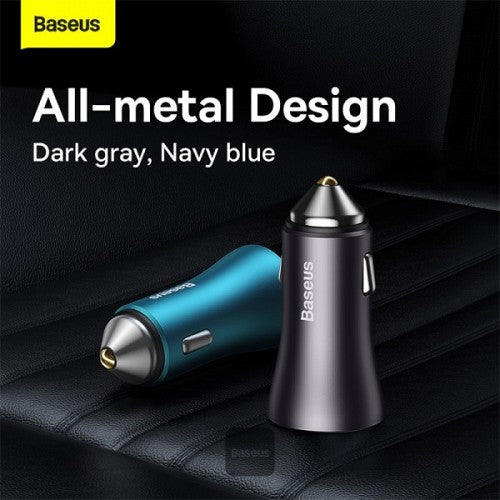 Baseus Car Charger U+C 60W Golden Contactor Max Dark Gray