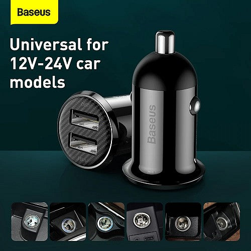 Baseus Car Charger 4.8A GRAIN Pro Black