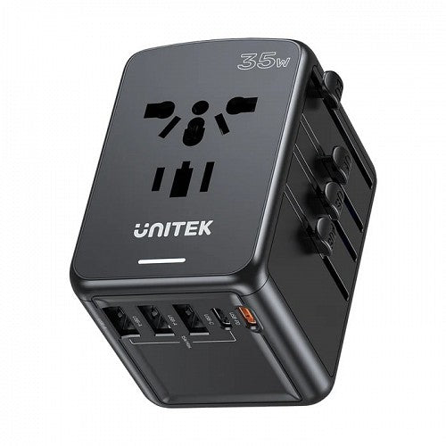 Unitek Charge Wall 35W Travel Adapter 2xUSBC+3xUSBA Black P1121A