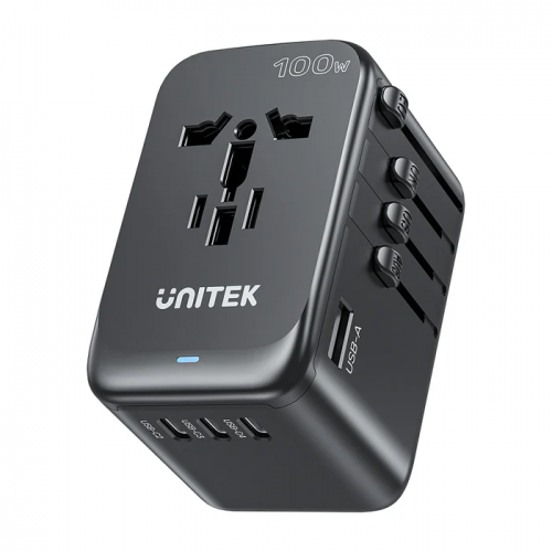 Unitek Charge Wall 100W Travel Adapter 3xUSBC+USBA Black P1123A