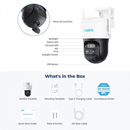 Reolink BP Outdoor Battery Camera 2K PTZ Dual Lense TRACKMIX