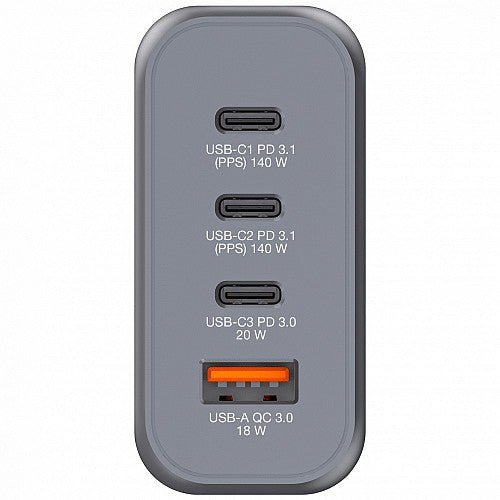 Verbatim GaN Charger 4 Port 140W USB A/C (EU/UK/US) GNC-140