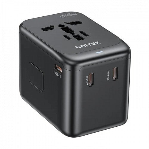 Unitek Charge Wall 65W Travel Adapter 3xUSBC+USBA Black P1122A