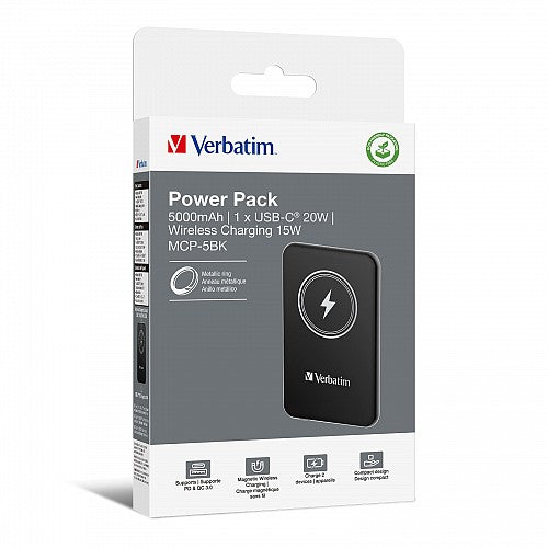 Verbatim Powerbank Wireless Magnetic 5000 Black