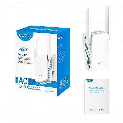 Cudy Extender AC1200 Wi-Fi Mesh RE1200 UK Plug