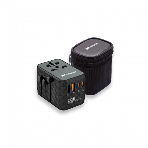 Verbatim Charger Travel Adapter World to World GAN III 65W 2xC 2xA UTA-05