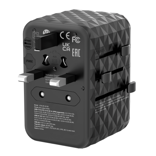 Verbatim Charger Travel Adapter World to World GAN III 65W 2xC 2xA UTA-05