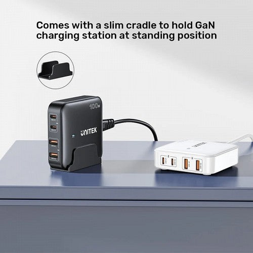 Unitek Charge Desktop 100W 4in1 GaN Charger White P1229AWH