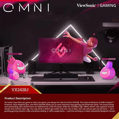 Viewsonic OMNI Monitor VX 24'' Full-HD IPS 180hz Adjustable Height VX2428J