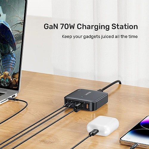 Unitek Charge Desktop 70W 4in1 GaN Charger Black P1228ABK