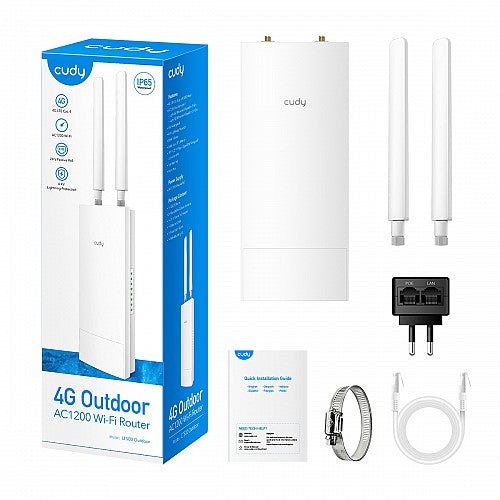 Cudy Router 4G LTE CAT4 AC1200 Dual Band Wi-Fi Outdoor IP65 LT500