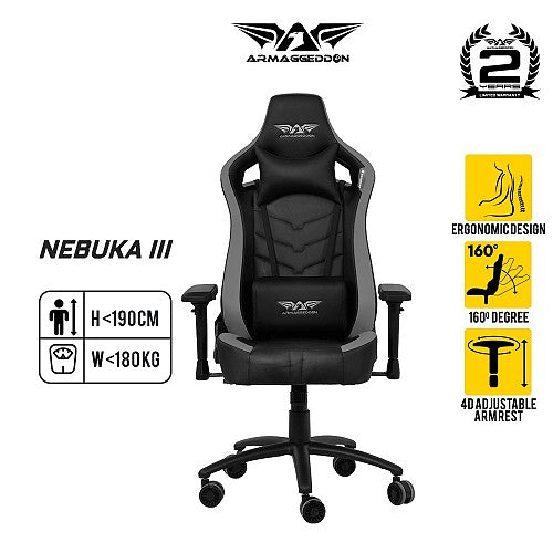 Armaggeddon NEBUKA III Gaming Chair Armaggeddon Midnight Grey