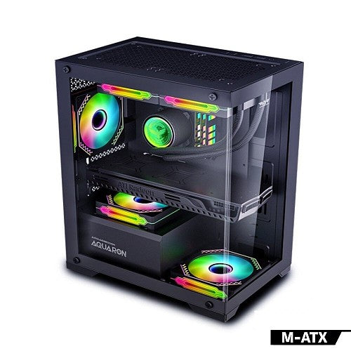 Armaggeddon Aquaron Micro ATX Gaming Case Black