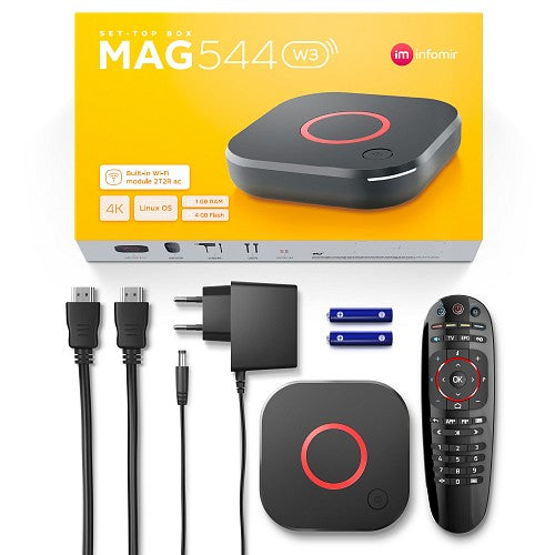 Infomir MAG544W3 IPTV Set-Top Box with Dual Band Wi-Fi 4K